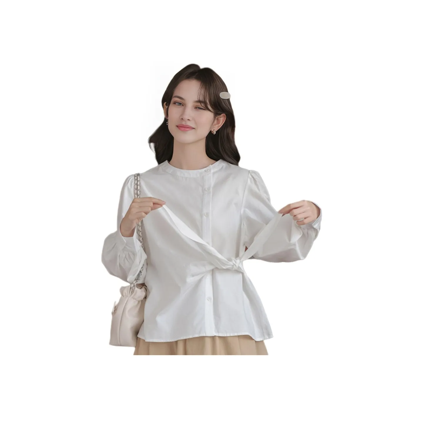 Wbwq Белые Женские Рубашки