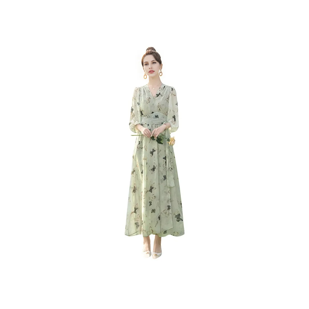 Cypress House Long Sleeved Dress Women's Light Green
