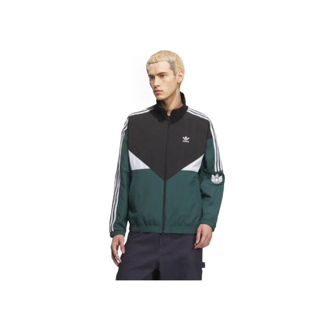 Adidas Originals Gender Neutral SS25 Куртка Унисекс Черный Зеленый Белый