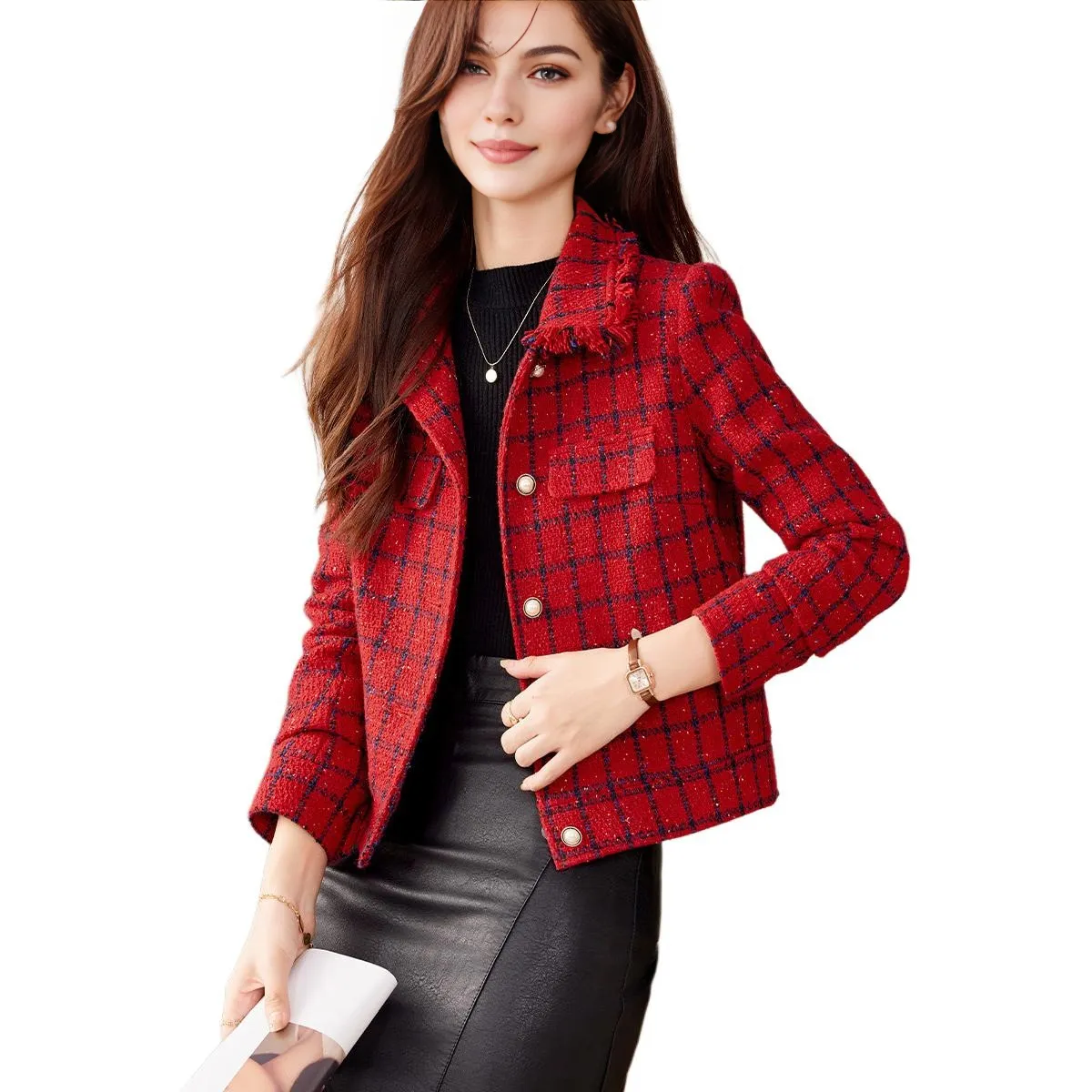 Like The Age Of Water Зимний Бархат feel Куртка Прямой крой Женские Красный