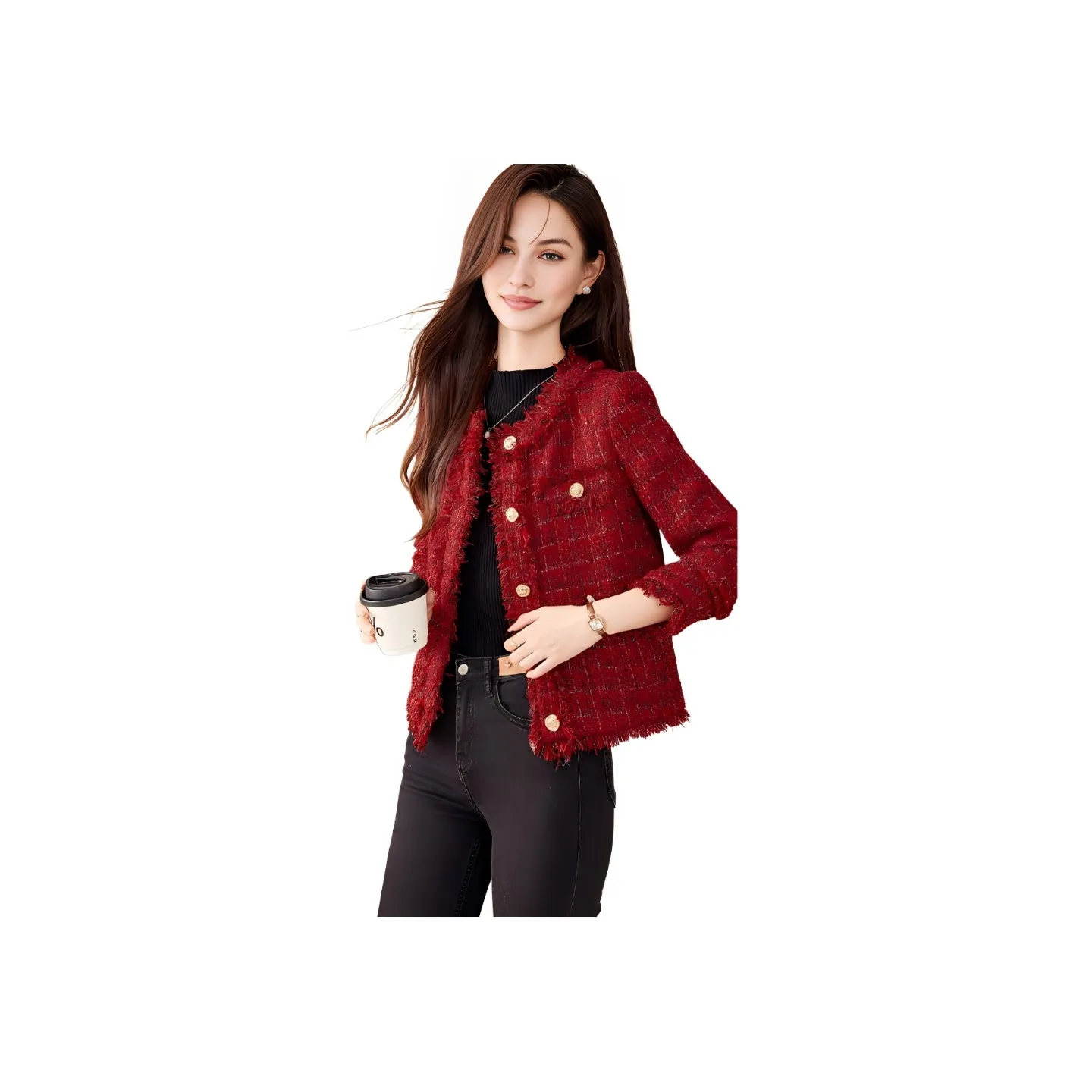 Like The Age Of Water Вельвет Feel Пальто Женское Красное