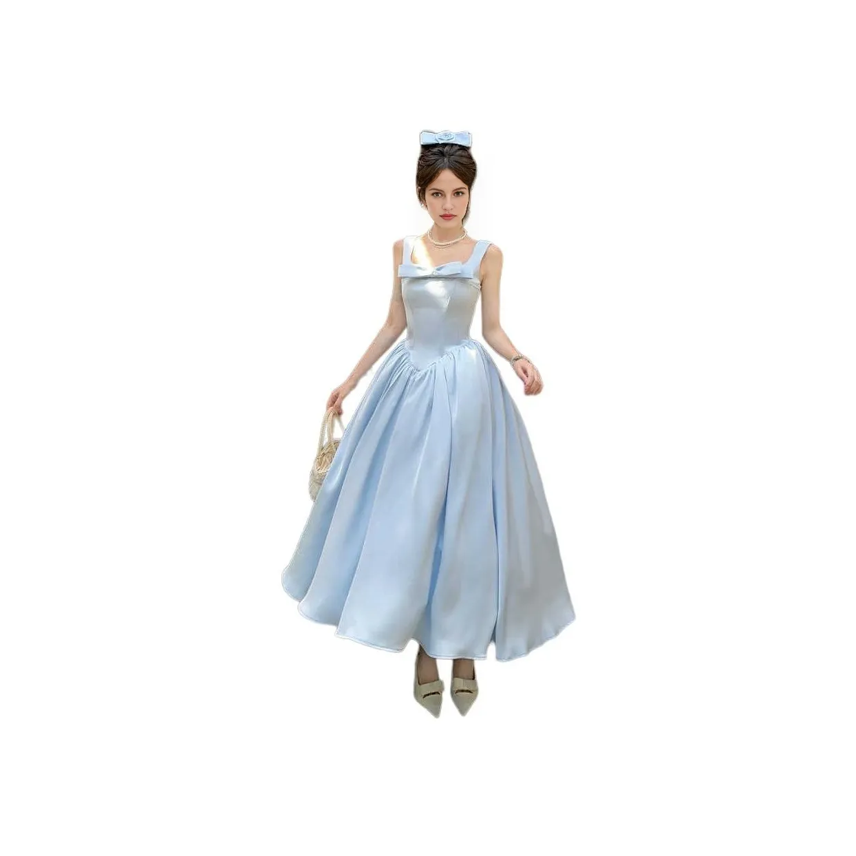 Flowers in water Slip Платье Женское