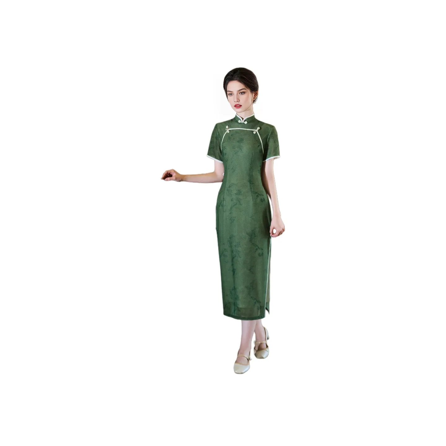 MJ Зеленый Женские Ципао