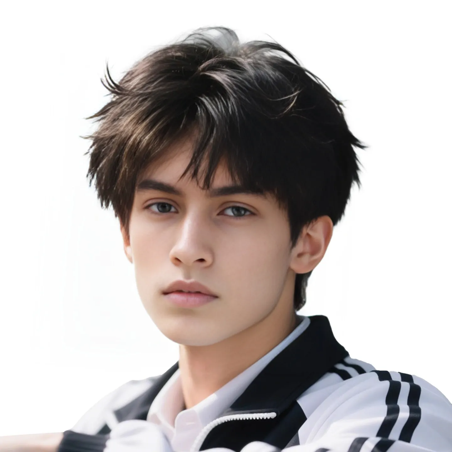 UMIFFA Дифференциальный Треснувшая Крышка Модный Короткий волосы Высокая температура Пряжа Короткий Прямые волосы