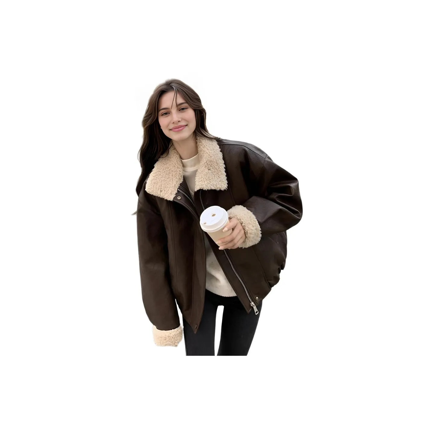 YOUSEKOO Кожаная Куртка Женская