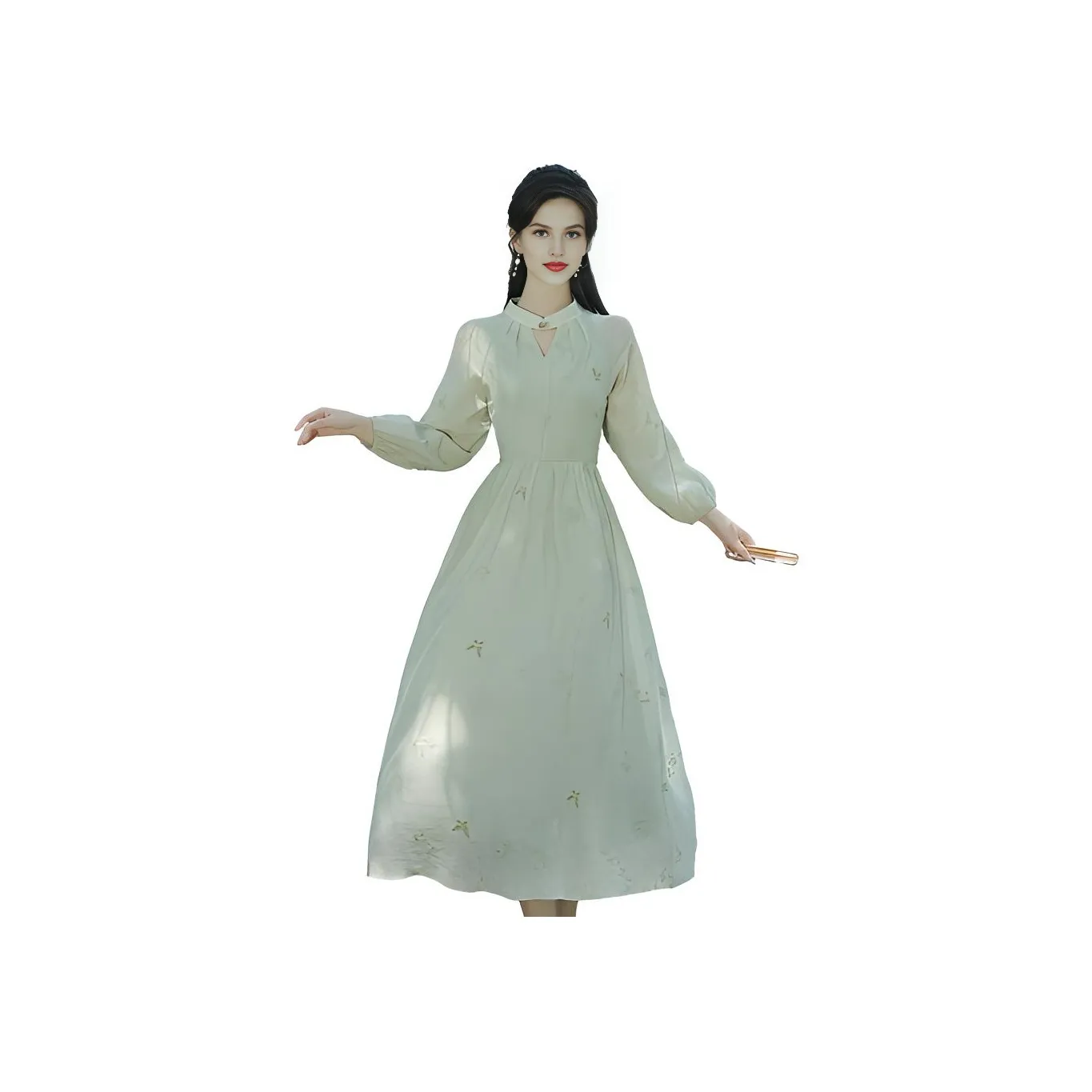 Mochahome Long Sleeved Dress Women's Light Green