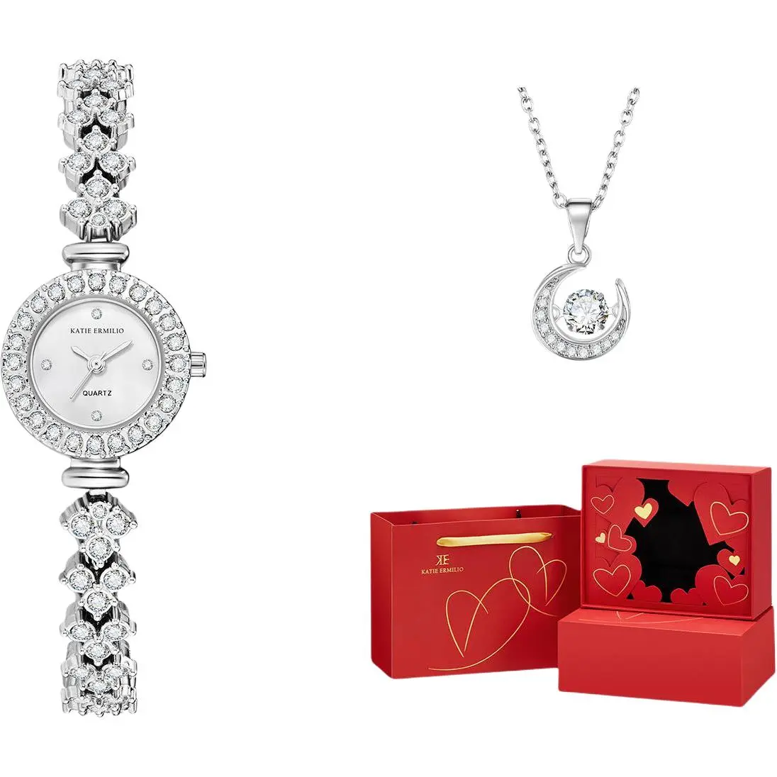 Katie Ermilio русалка сияющий маленький круглый кварцевый механизм наручные часы