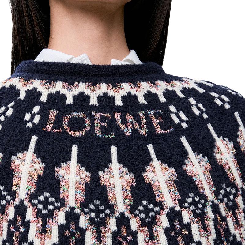 Женский свитер LOEWE SS26 Fair Isle Jacquard (многоцветный) — фото 5