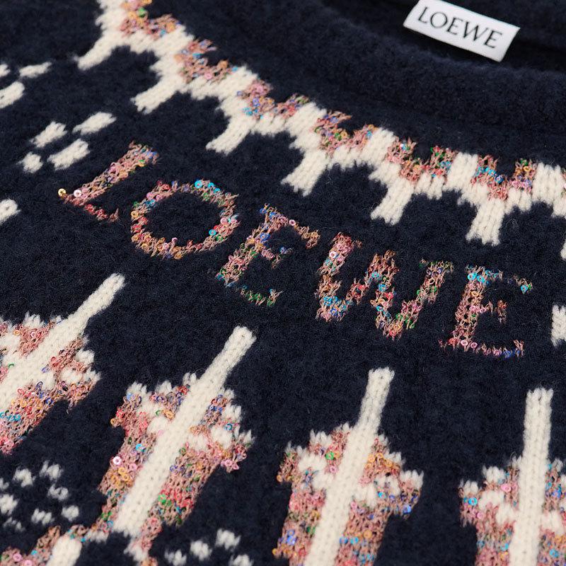 Женский свитер LOEWE SS26 Fair Isle Jacquard (многоцветный) — фото 6