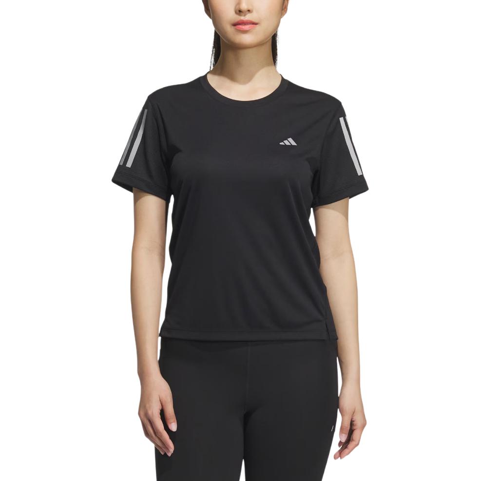 Adidas Own The Run Running T Shirt Women’s Black/Dark Silver Gray