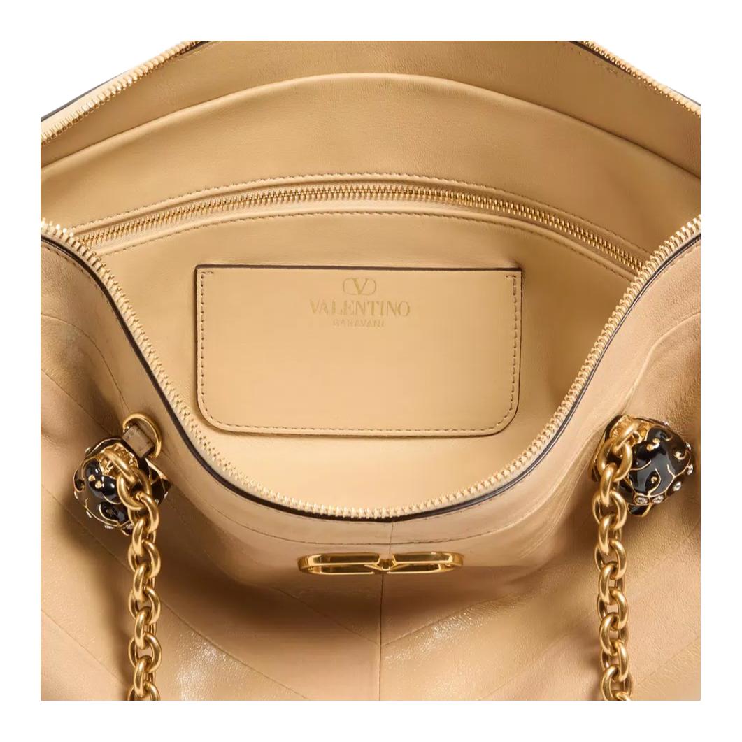 Женские сумка Valentino PANTHEA V (золотисто-бежевая) — фото 7