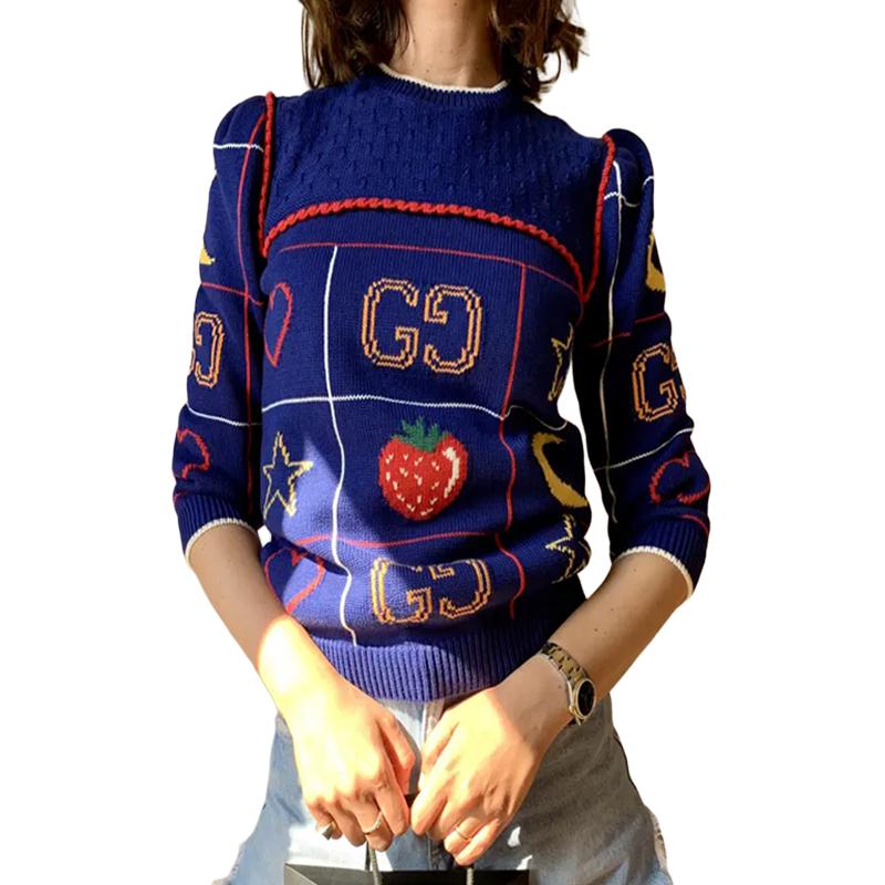 Кофта Gucci (синяя) — фото 3