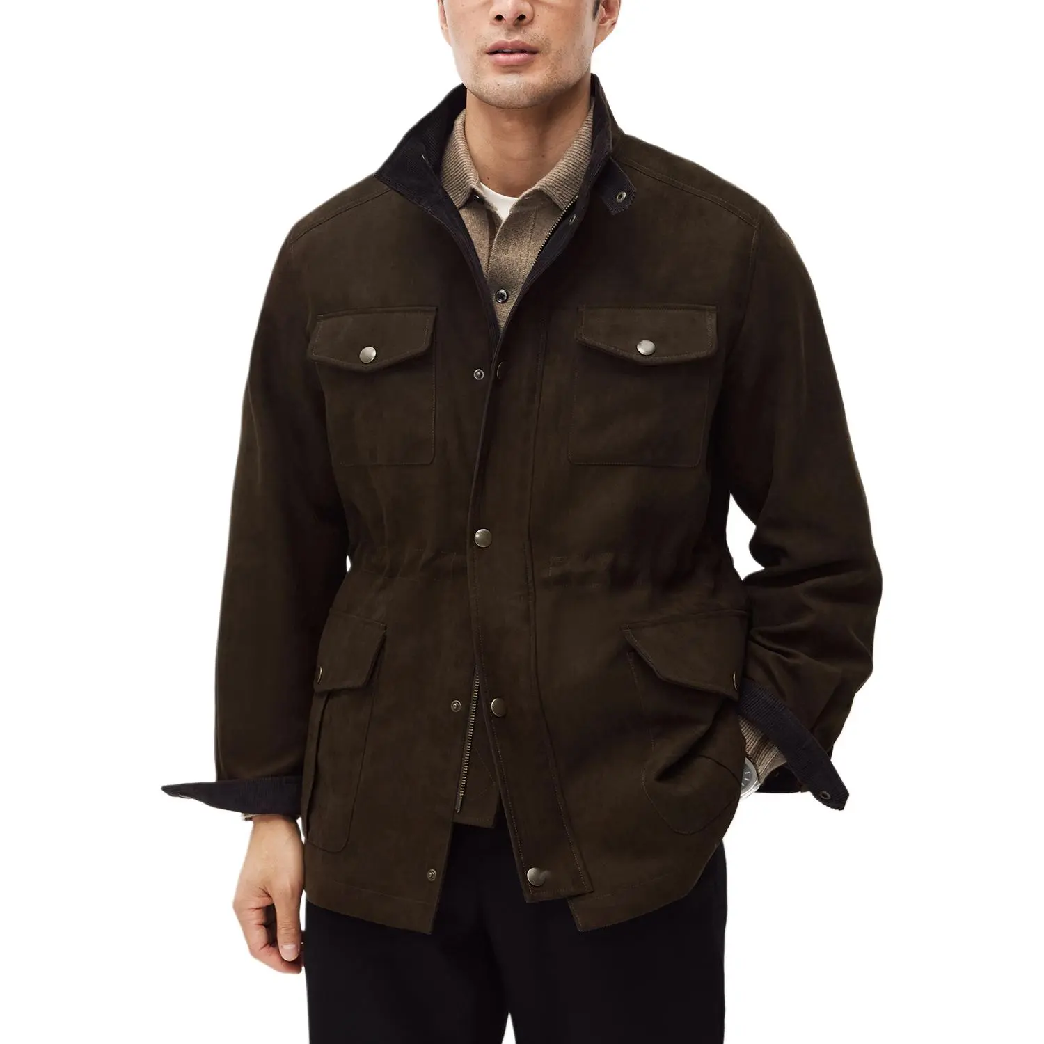 St. H Темный кофейный мужской куртки