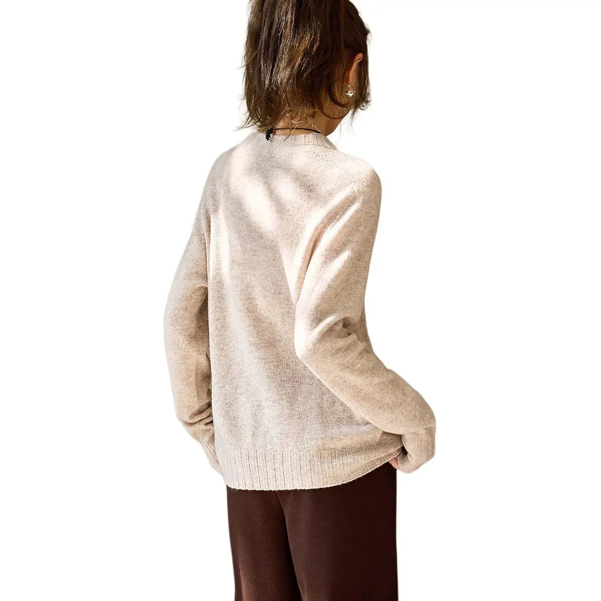 MOHANYIMEI Бежевый верблюжий женские свитера