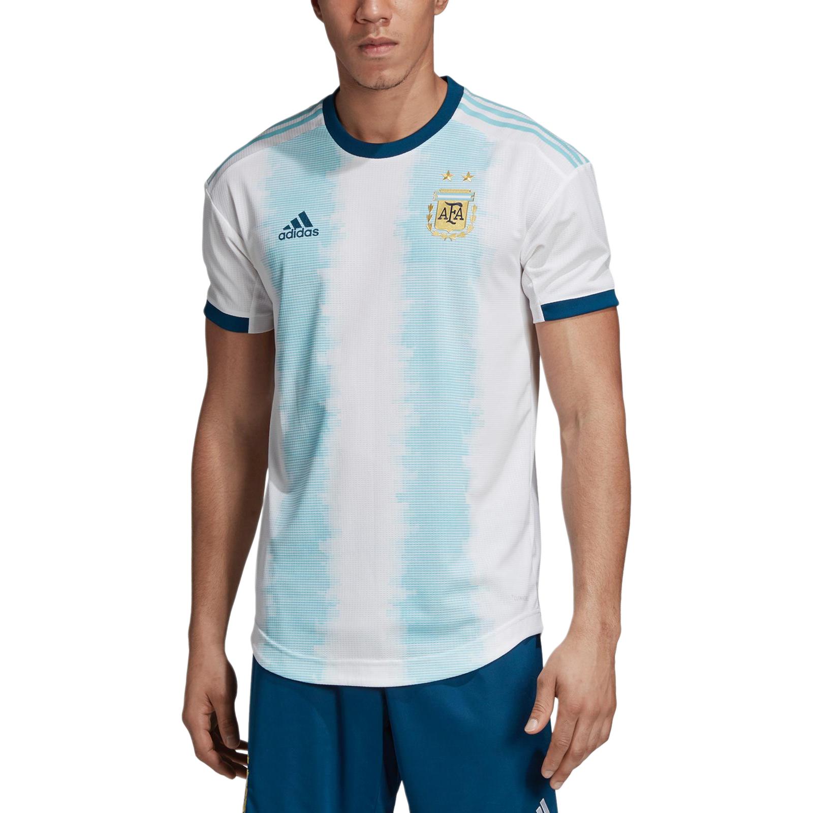 Adidas Argentina MARADONA Climachill Soccer Jersey Men’s White/Light Green