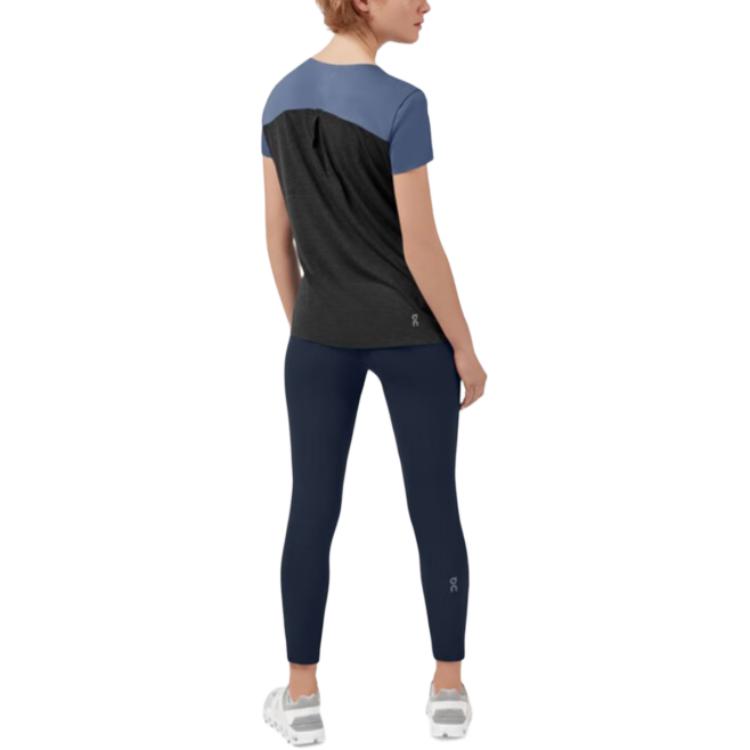 On Regular Running T Shirt Women’s Cerulean/Black