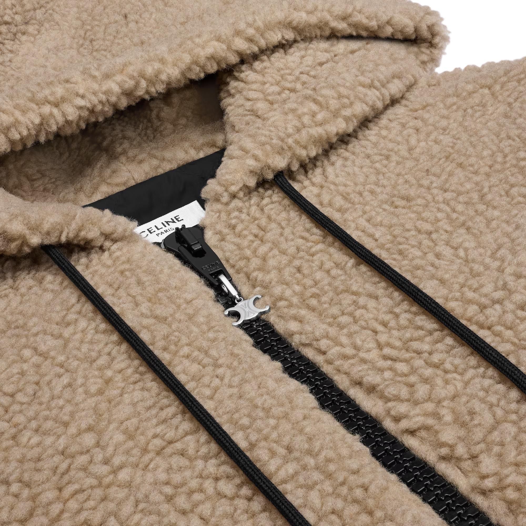 Мужская куртка CELINE Hooded Jacket (черная) — Бежевый — фото 7