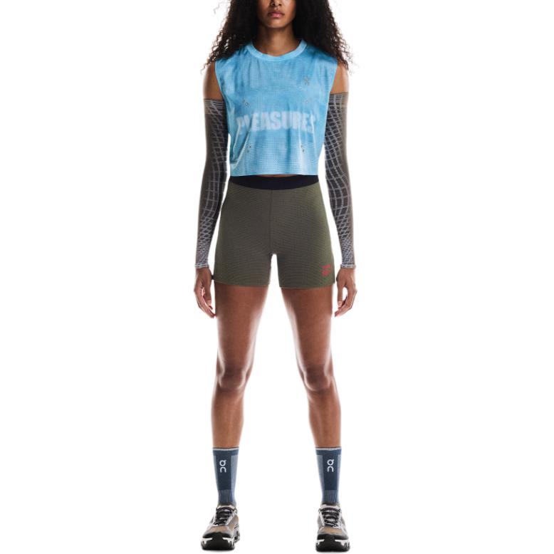 On Running X Pleasures X The Loop Mesh Cropped Top
