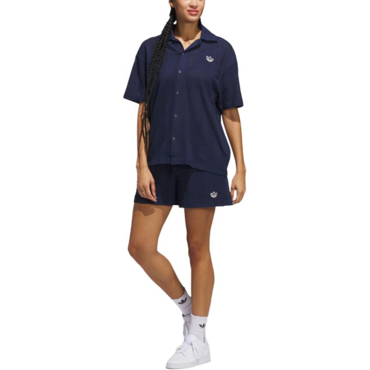 Adidas Originals KNIT SHORTS Sports Shorts Unisex Dark Indigo/Wonder White
