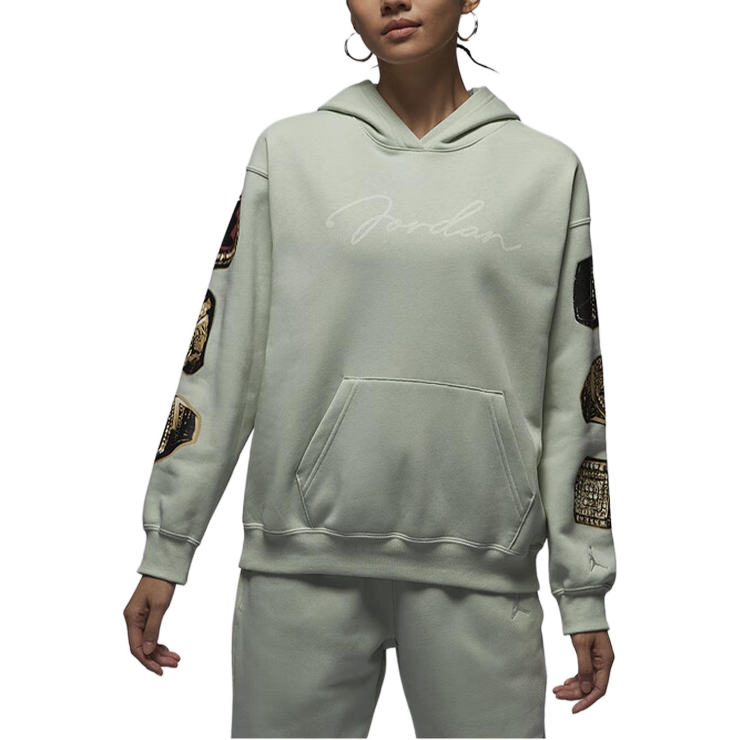 Женское худи Jordan Brooklyn Fleece (зеленое) — фото 4