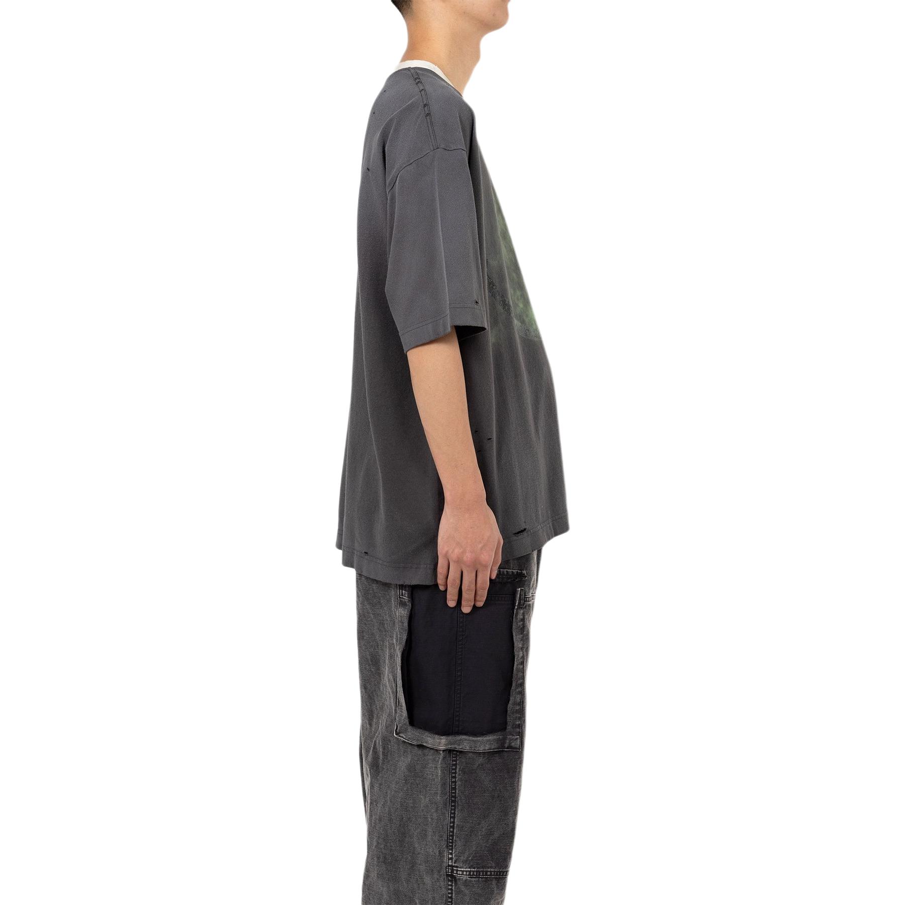 Мужская футболка Maison Mihara Yasuhiro SS25 2025 T (черная) — фото 5