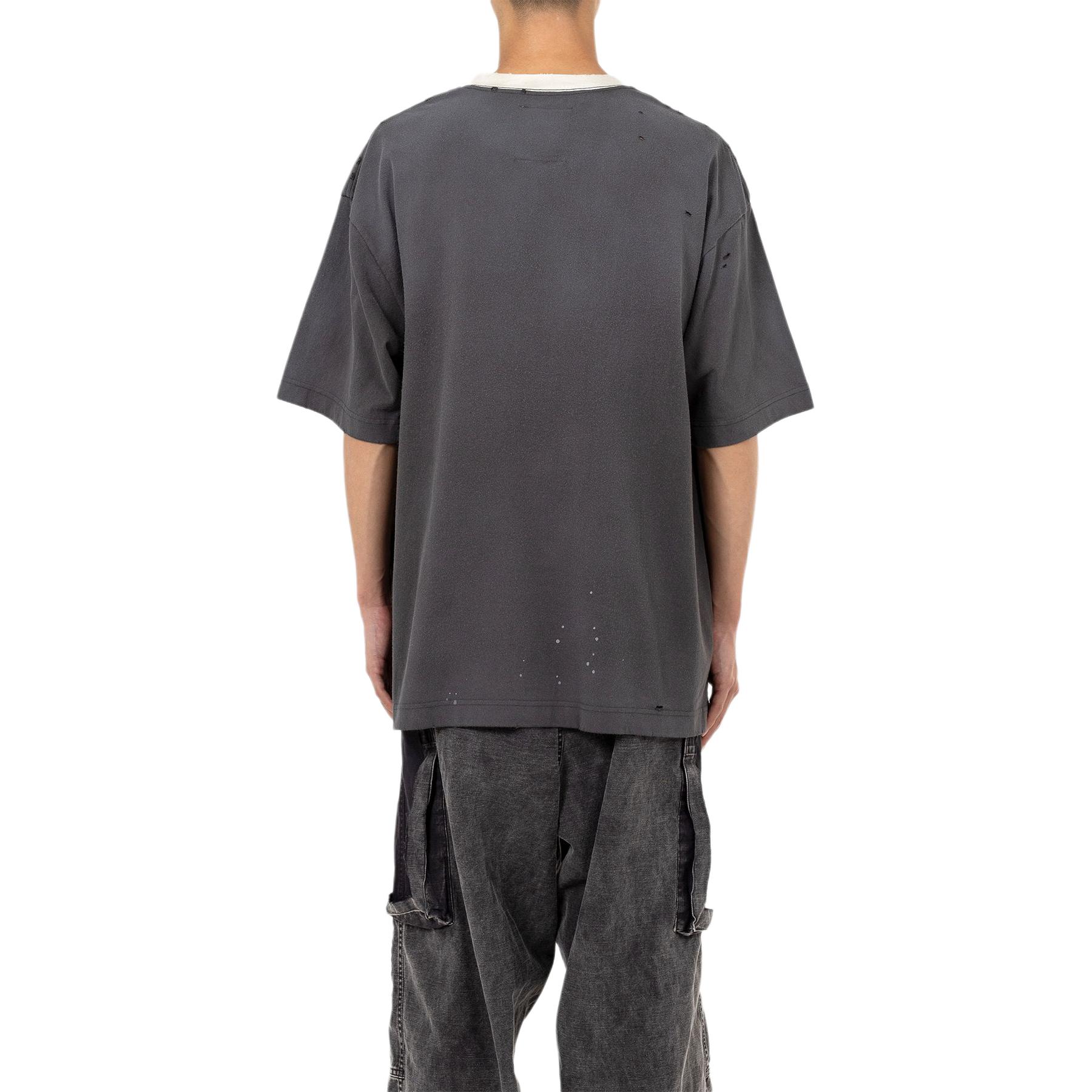 Мужская футболка Maison Mihara Yasuhiro SS25 2025 T (черная) — фото 4