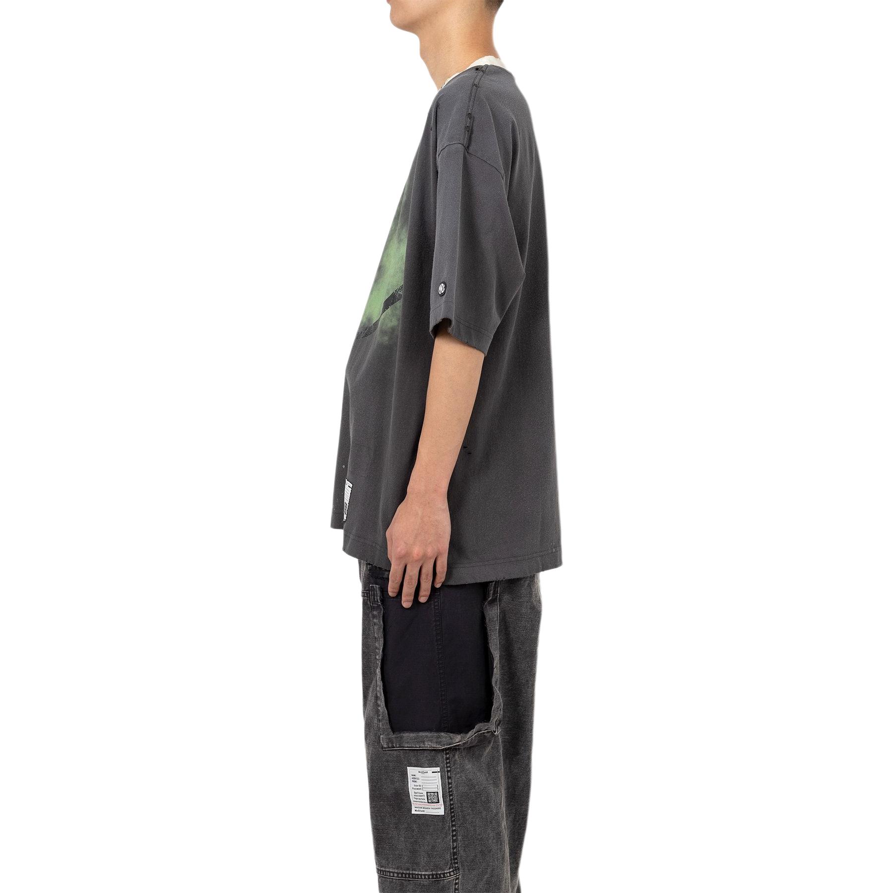 Мужская футболка Maison Mihara Yasuhiro SS25 2025 T (черная) — фото 6