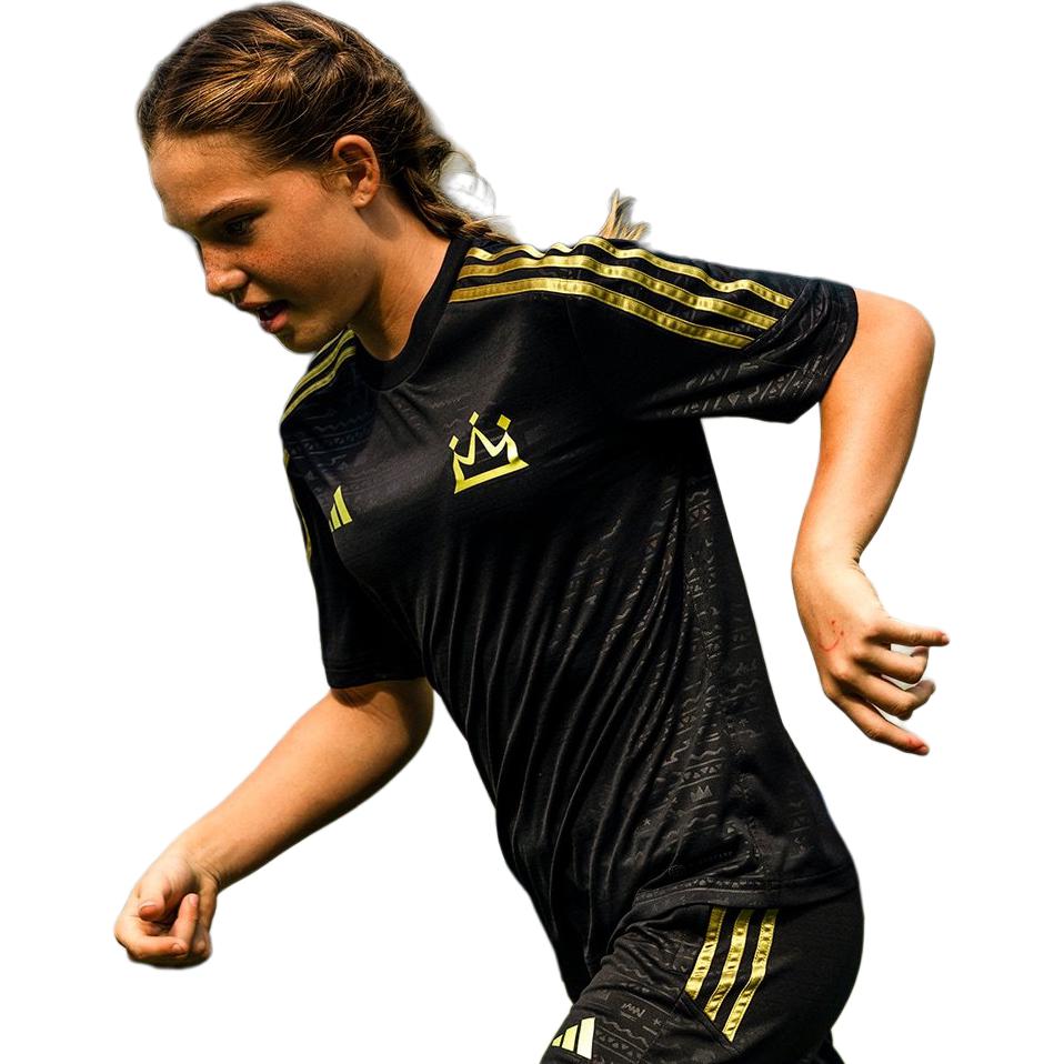 Детская футболка adidas Salah Training Jersey T (черная) — фото 4