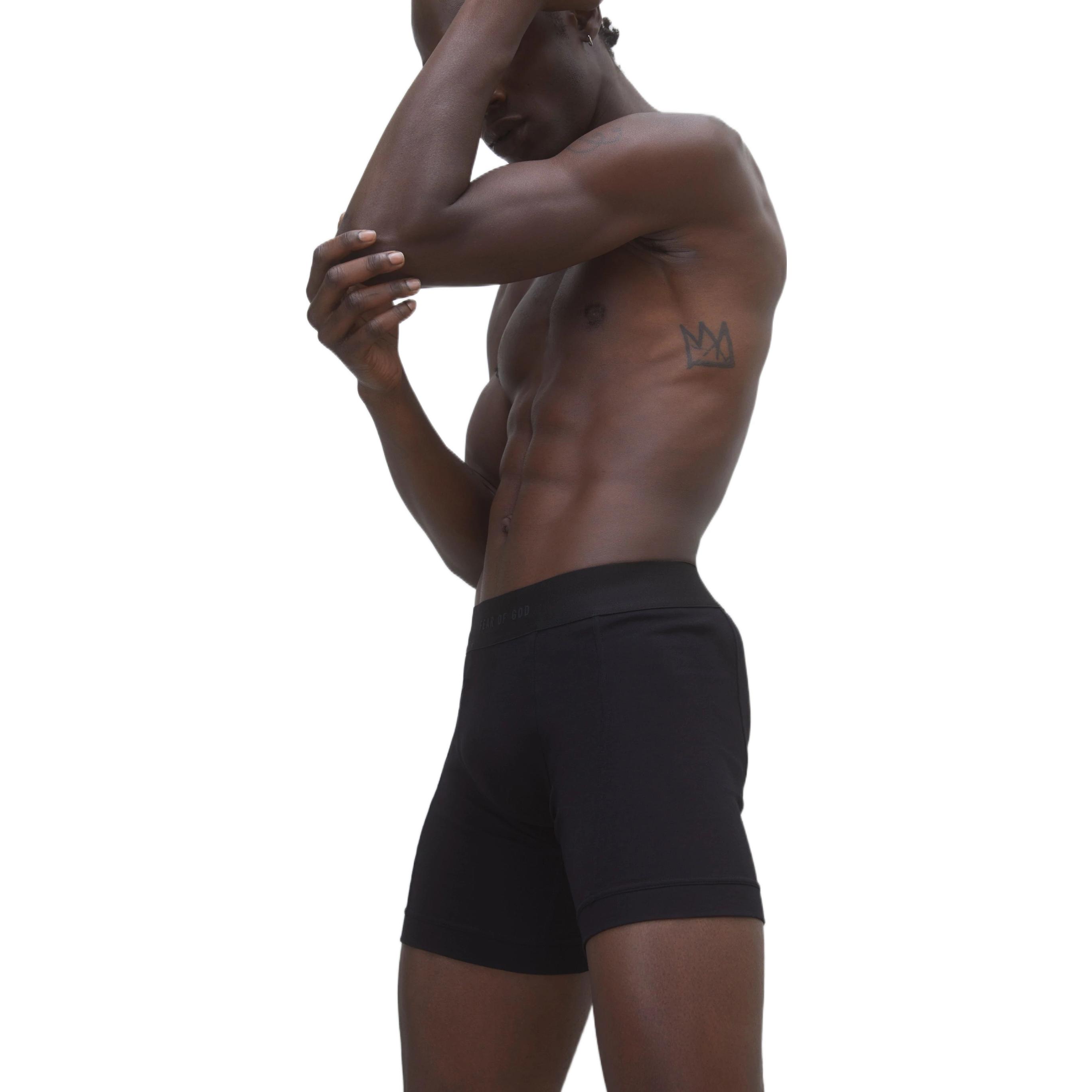 Fear of God 2 Pack Boxer Brief Black Logo  2