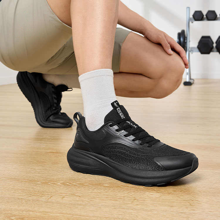QIAODAN Variety Training Collection Running Shoes Men’s Low Top Black/Lightning Gray