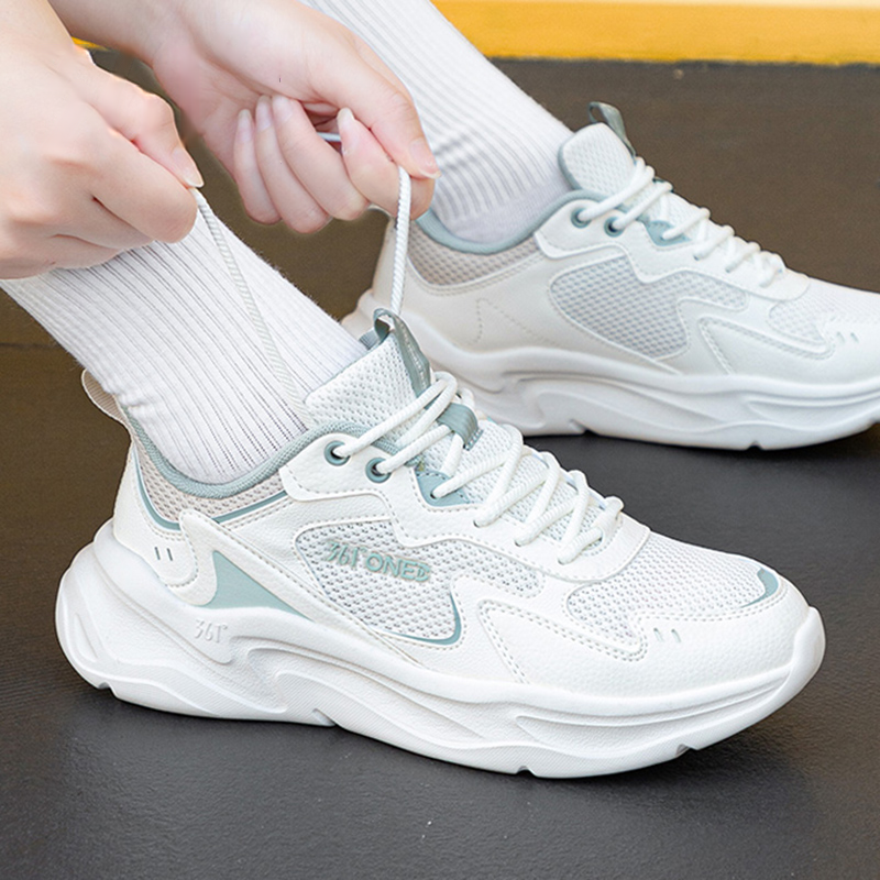 361° Comfortable Cushioning Slip Resistant Lightweight Low top Casual Running Shoes Women’s White Green