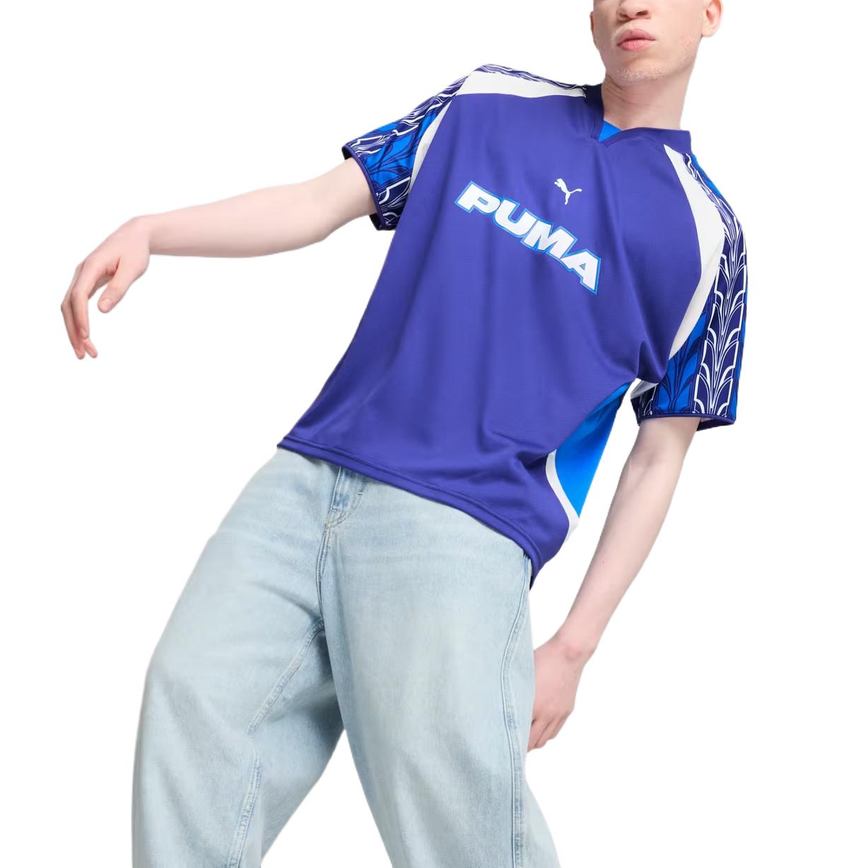 PUMA RELAXEDFootball Jersey Unisex DRYCELL Soccer Jersey Unisex Blue Purple
