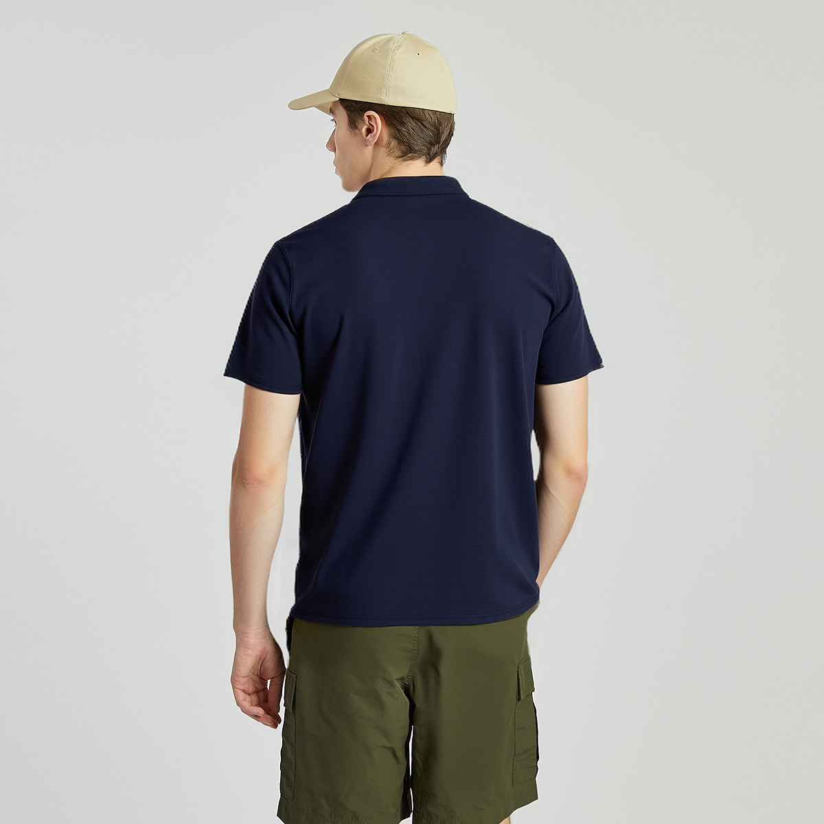 Мужская футболка CAT 26SS Polo (бежевая) — фото 10