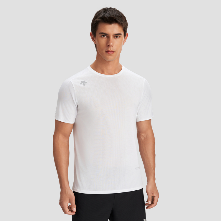 DESCENTE WOMENS RUNNING T Shirts Men’s Crew Neck Moderate Straight Fit