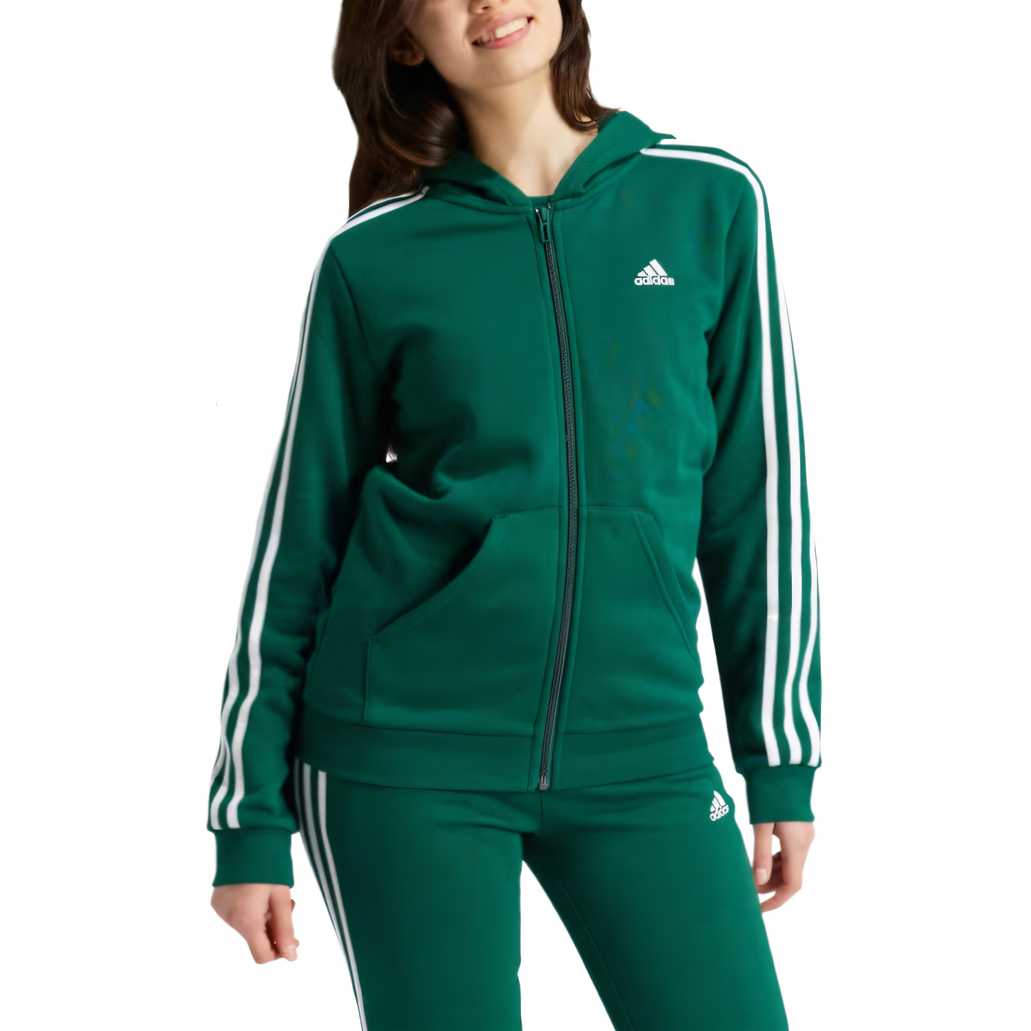 Детские худи adidas ESSENTIALS 3-Stripes (синее) — фото 2