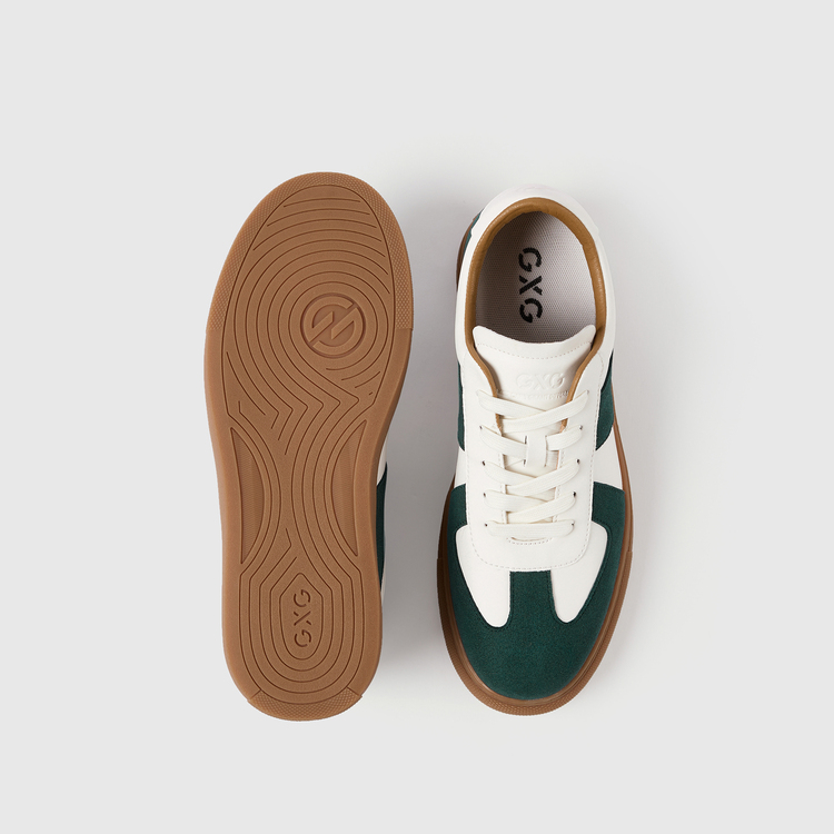 GXG synthetic leather casual training shoes, trendy and versatile, comfortable and antibacterial, minimalist color-block retro-style sporty, multi-color simple thick sole, lightweight, non-slip, wear-resistant, low-top skateboard shoes for men
