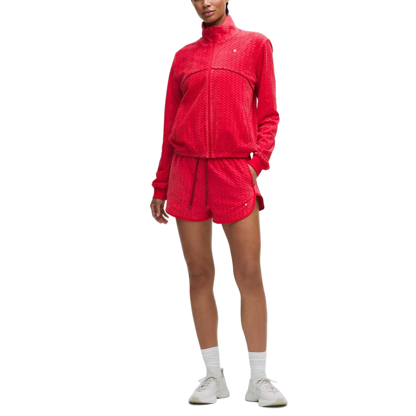 Lululemon Tennis Tops Women’s Dark Sports Red/DKSR Stand Collar Moderate