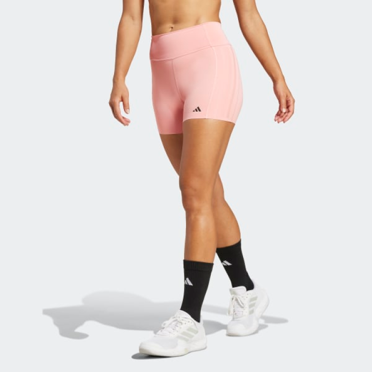 Adidas Free Shipping With AdiClub Optime 4 Inch Raw Cut Hem Leggings