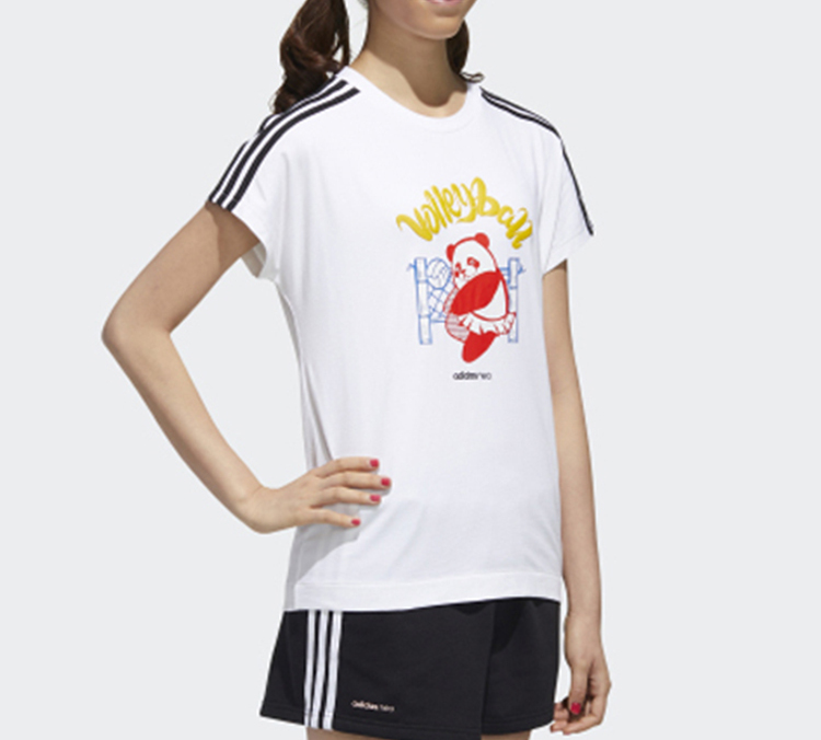 Женская футболка adidas (белая) — фото 4