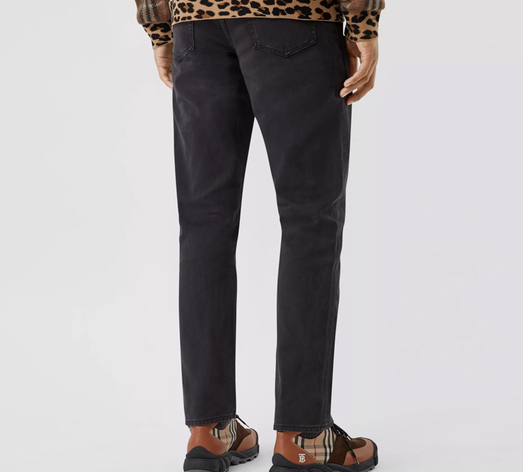 Мужские штаны Burberry Denim Pants (черные) — фото 3