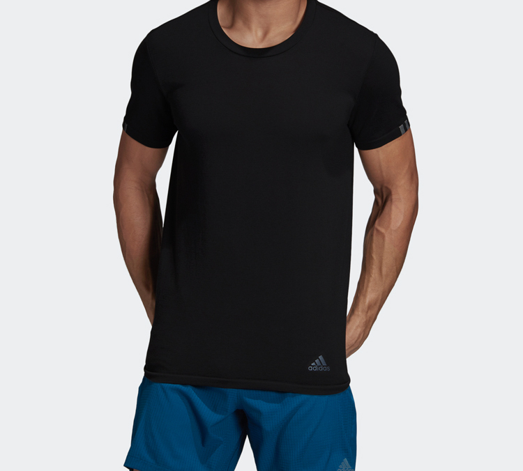 Мужская футболка adidas T (черная) — фото 5