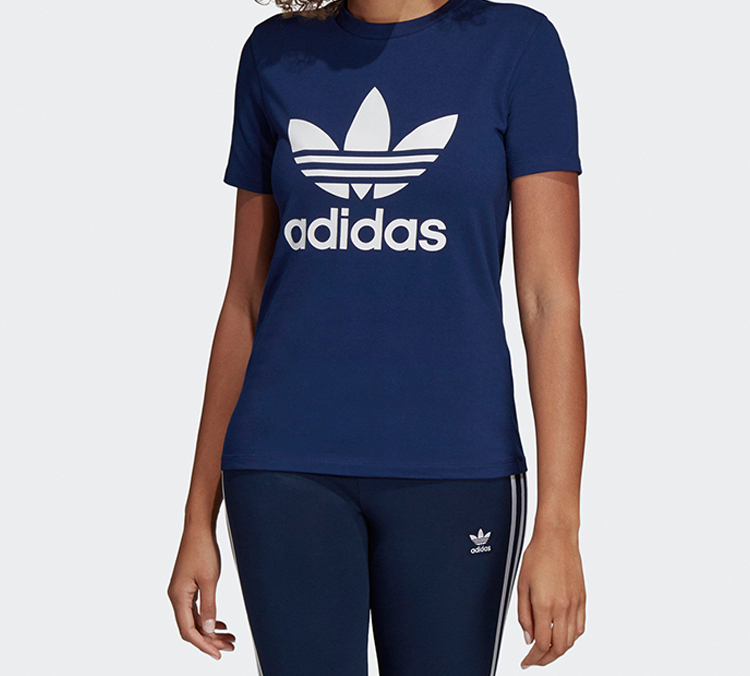 Женская футболка adidas (темно-синяя) — фото 3