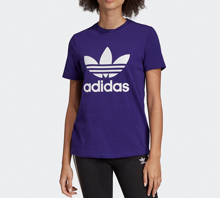 Женская футболка adidas originals (темно-фиолетовая) — фото 3