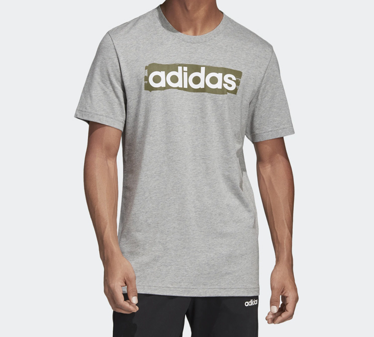 Мужская футболка adidas (серая) — фото 3