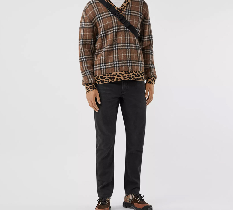 Мужские штаны Burberry Denim Pants (черные) — фото 4