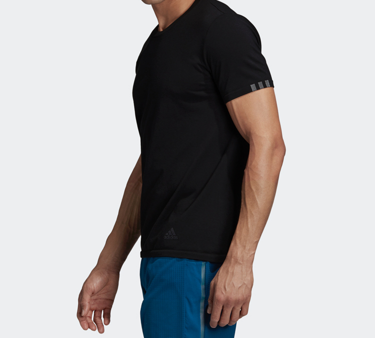 Мужская футболка adidas T (черная) — фото 3