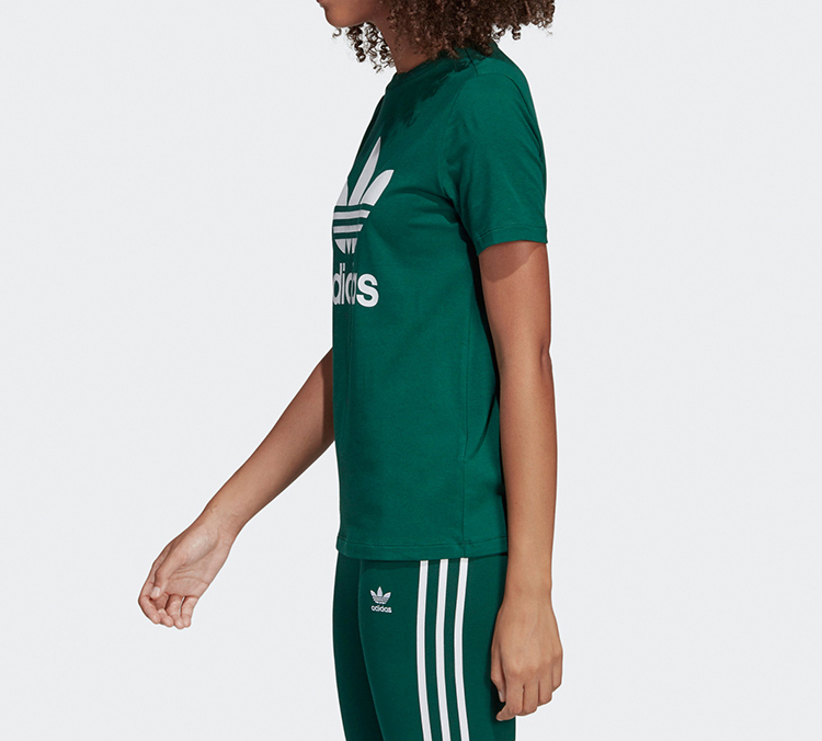 Женская футболка adidas originals (темно-зеленая) — фото 5