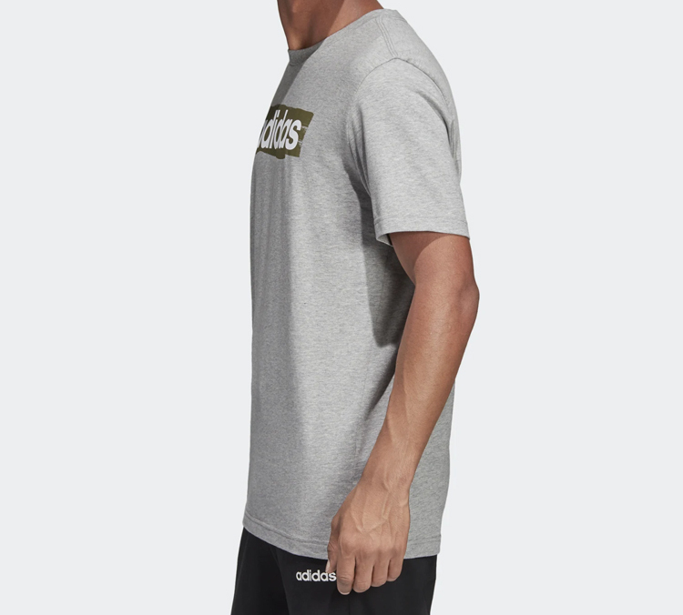 Мужская футболка adidas (серая) — фото 4