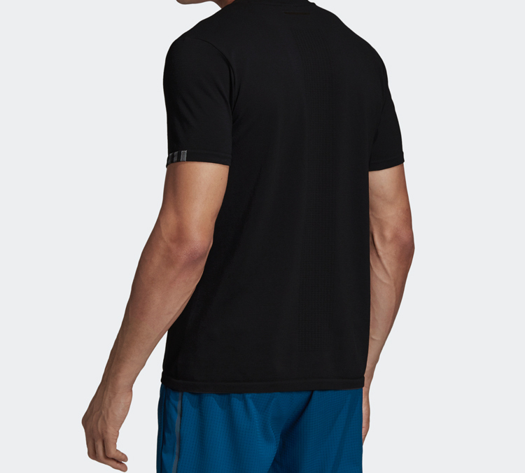 Мужская футболка adidas T (черная) — фото 4