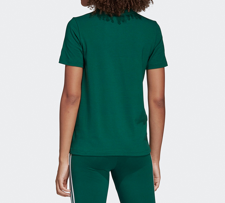 Женская футболка adidas originals (темно-зеленая) — фото 4